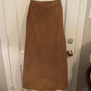 Ralph Lauren Suede Midi Pencil Skirt